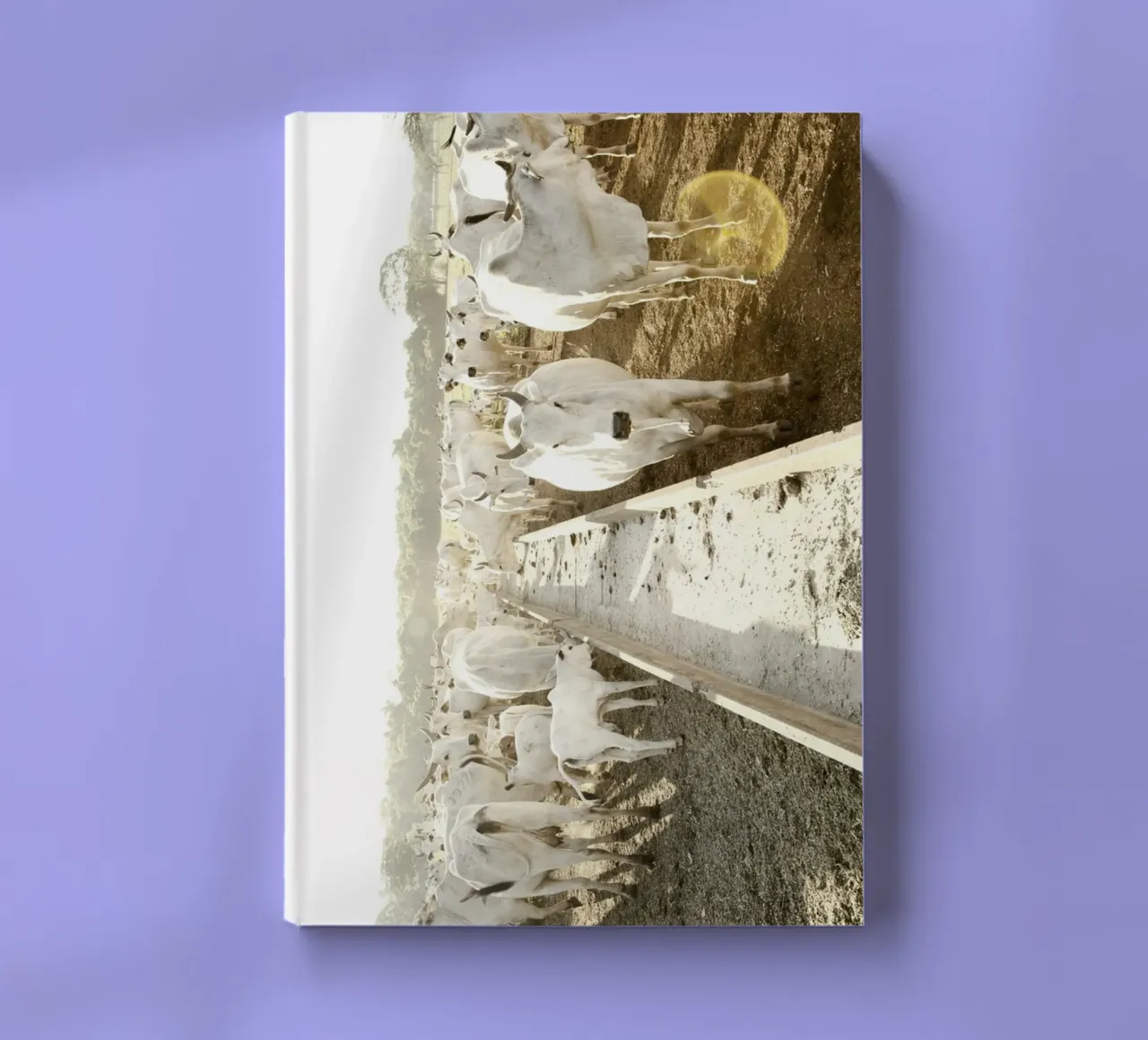 White Cows on Farm notebook by KISSA STUDIO