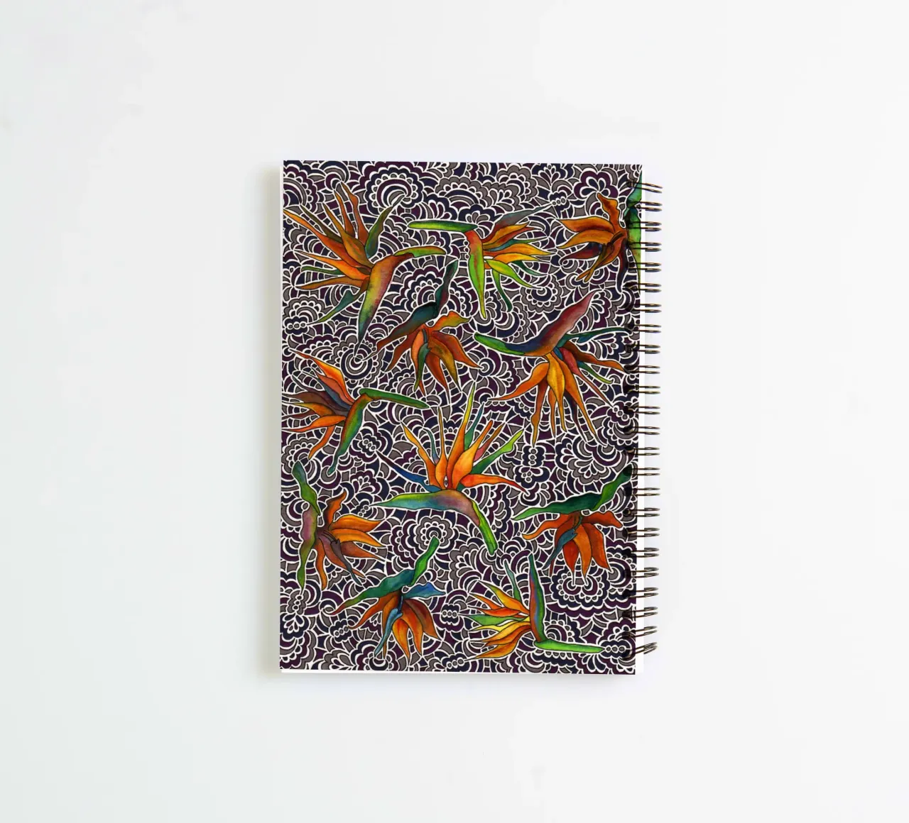 Bird Of Paradise Pattern spiral notebook by KP Design