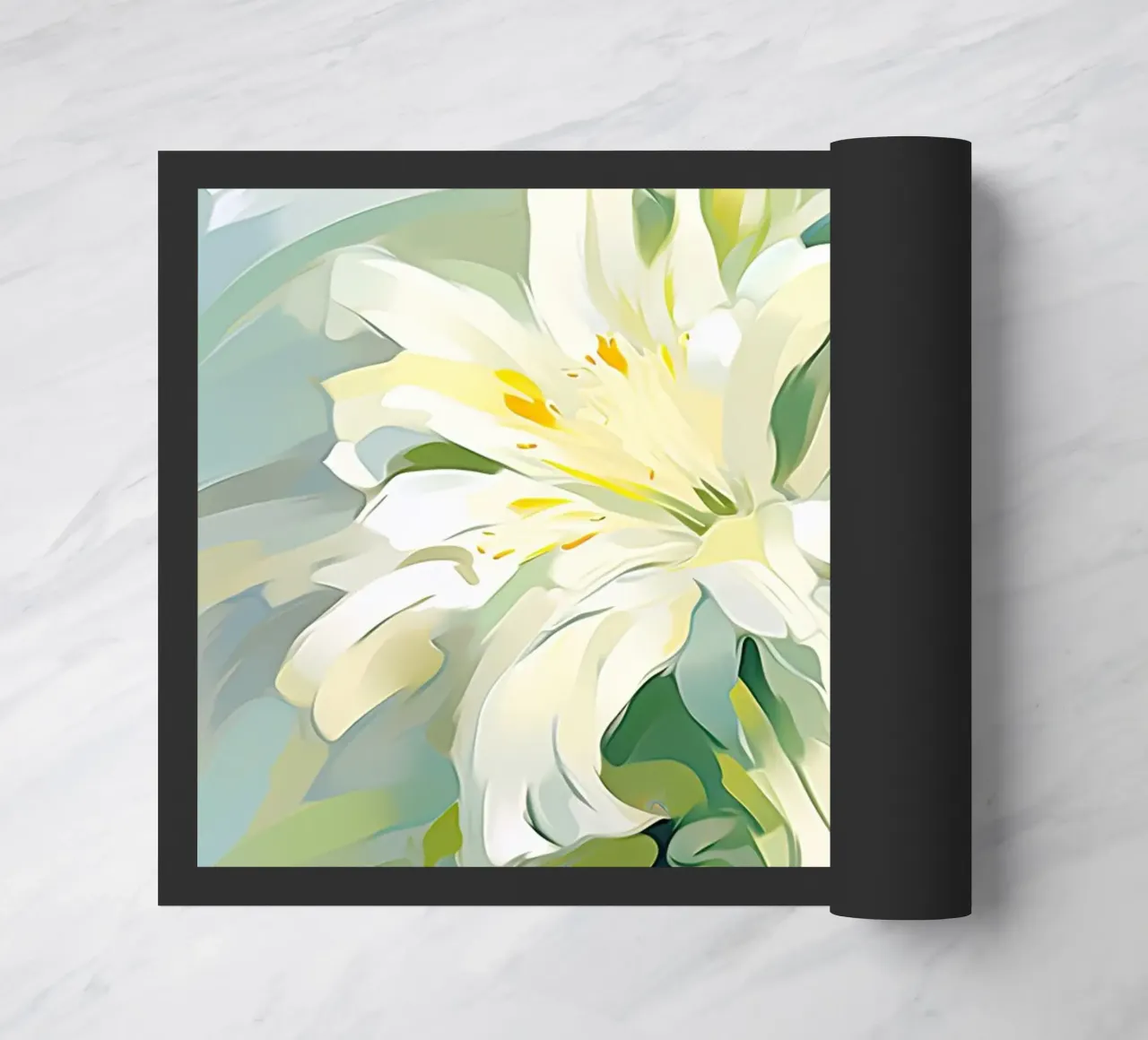 Fiori verdi e bianchi zerbino da Imagine