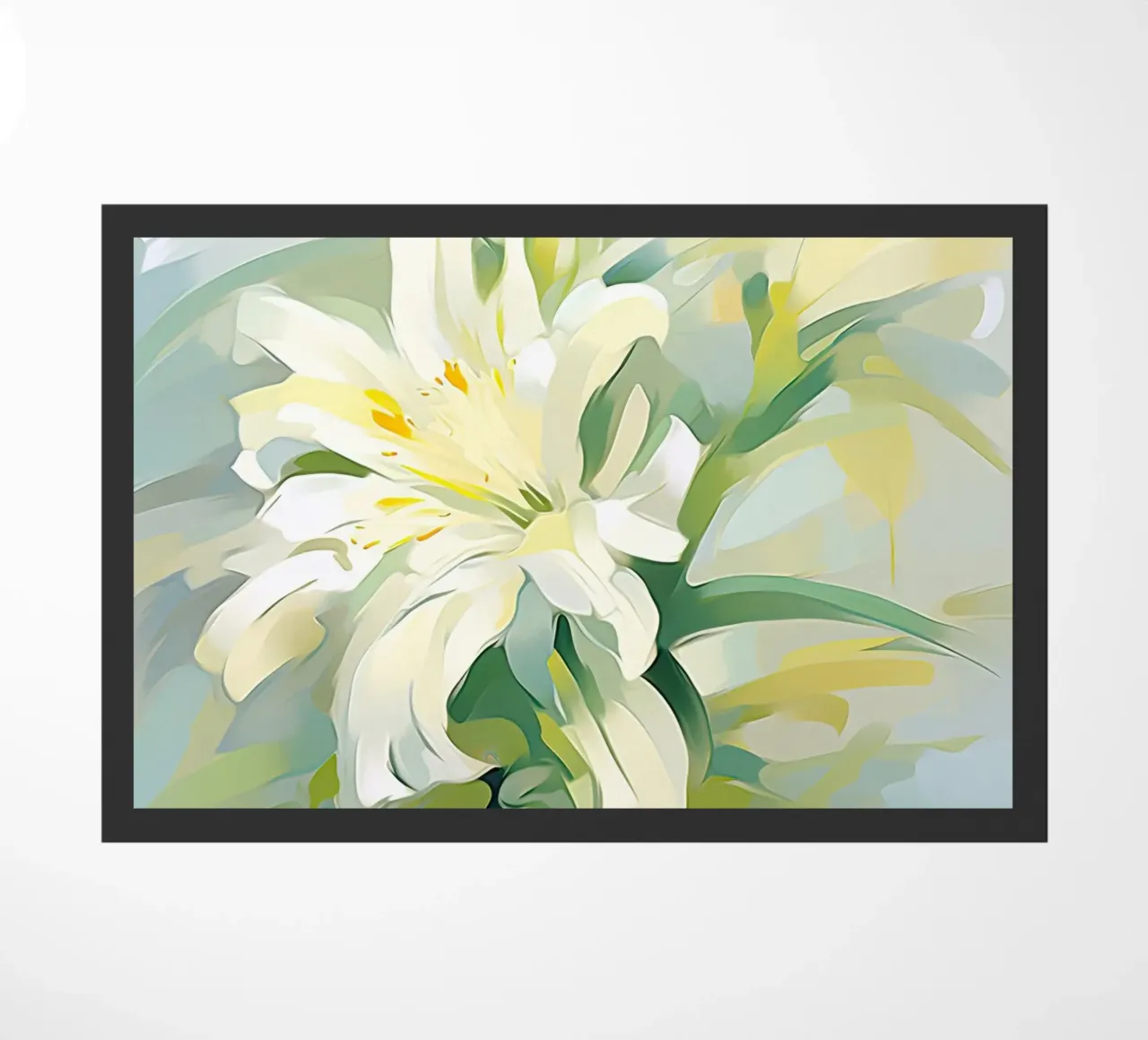 Fiori verdi e bianchi zerbino da Imagine