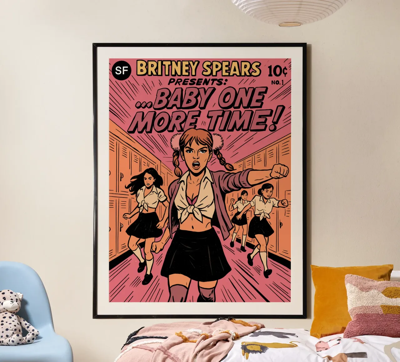 Britney Baby One More Time poster with wooden frame by lucasmeier