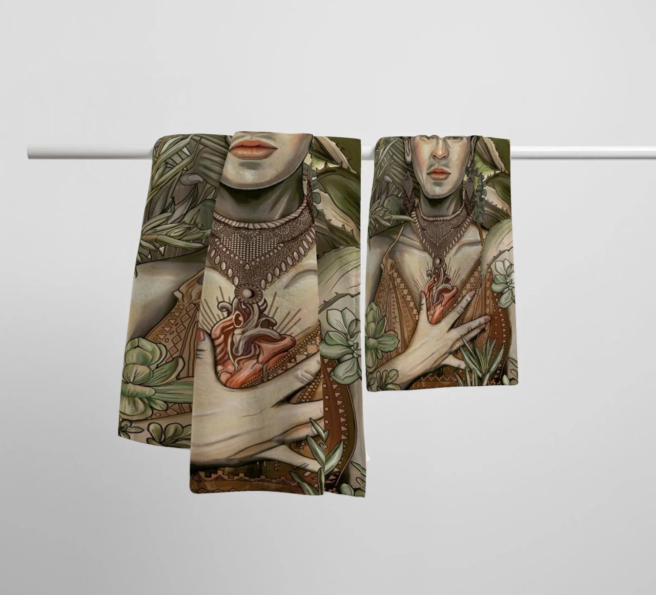 El Corazon Espiritual 2 serviette de bain de Nettsch