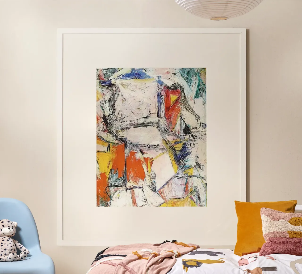La leggenda di Willem De Kooning poster con telaio in plastica da Family ARTWORK