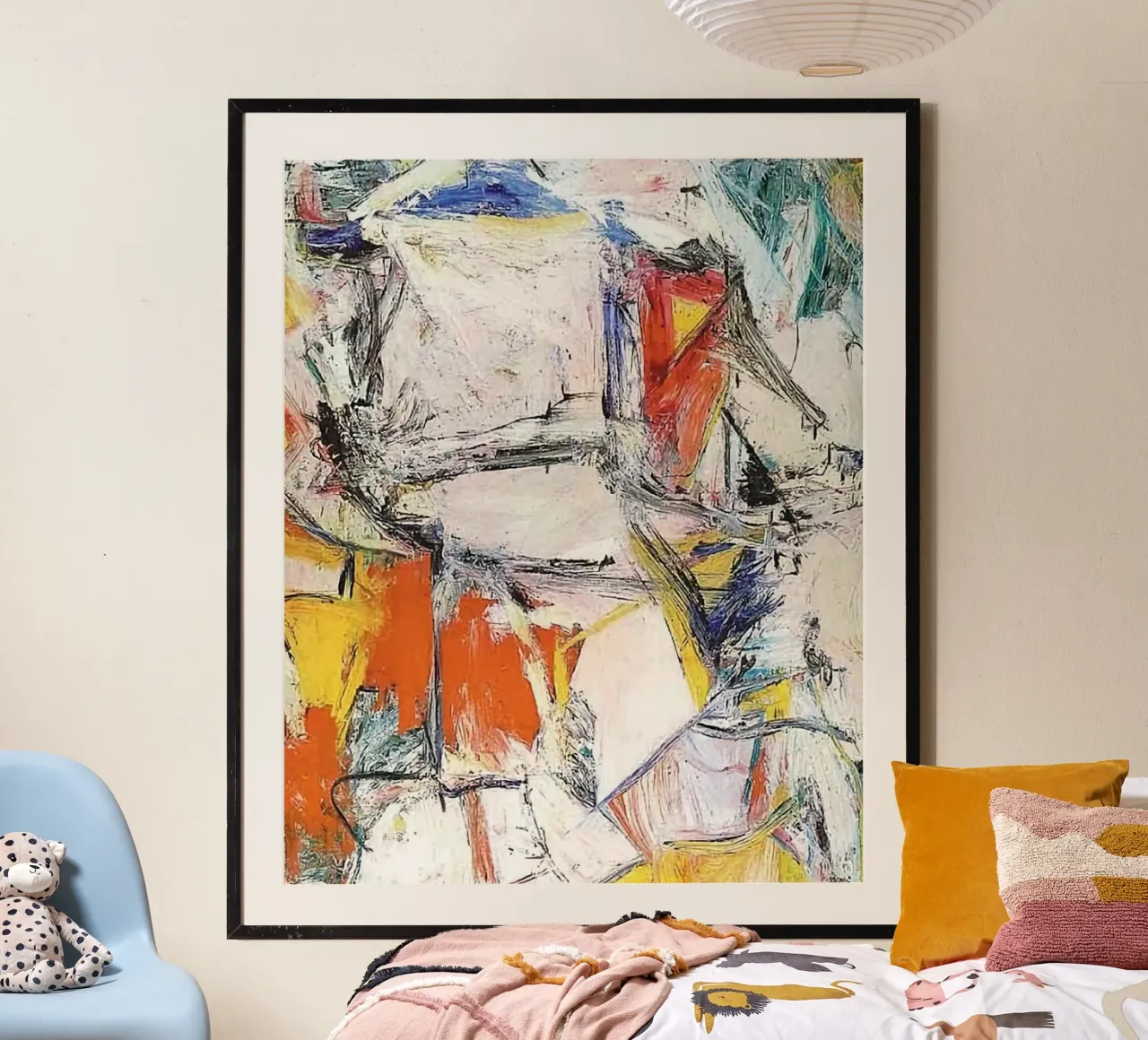 La leggenda di Willem De Kooning poster con telaio in plastica da Family ARTWORK