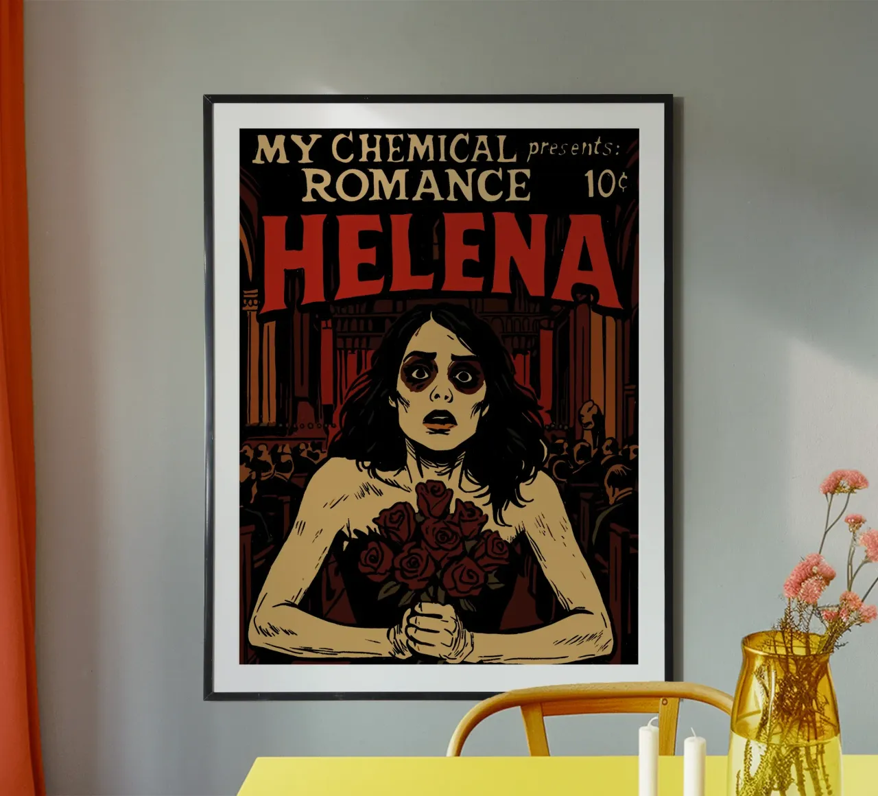 My Chemical Romance Helena poster with aluminum frame by lucasmeier