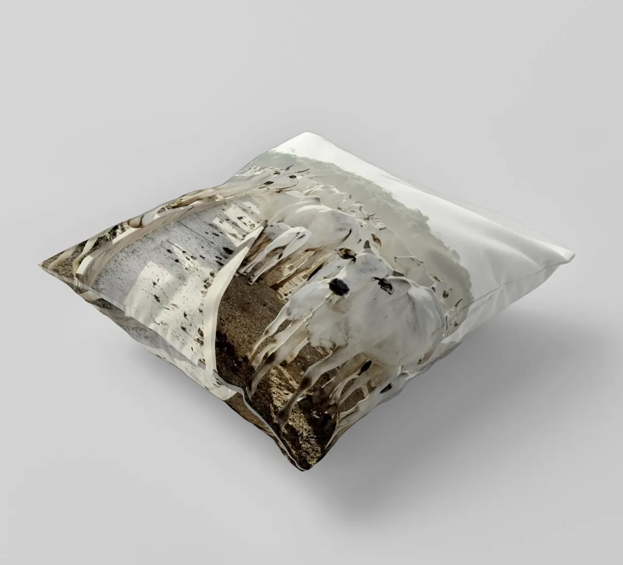 Mucche bianche in fattoria cuscino da KISSA STUDIO