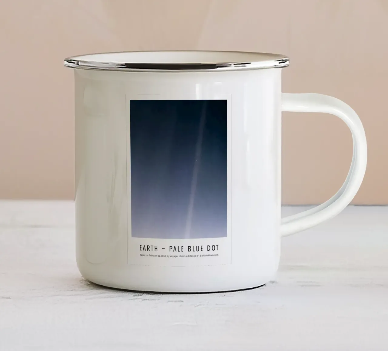 Terra - Punto blu pallido tazza in smalto da harris shop