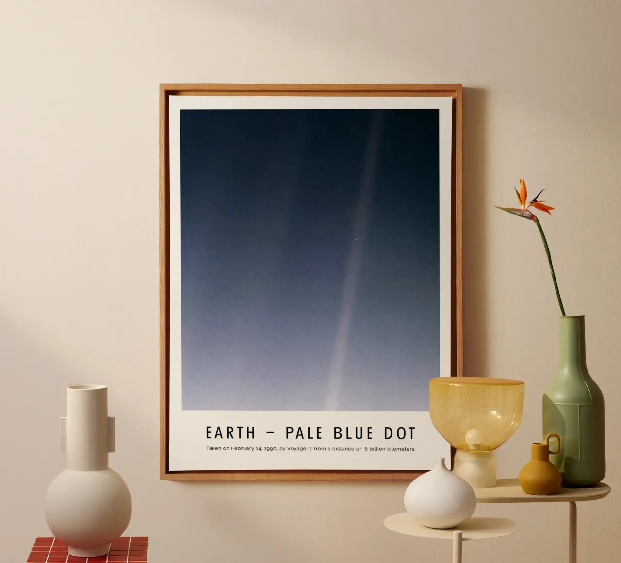 Terra - Punto blu pallido tela con Cornice a cassetta da harris shop