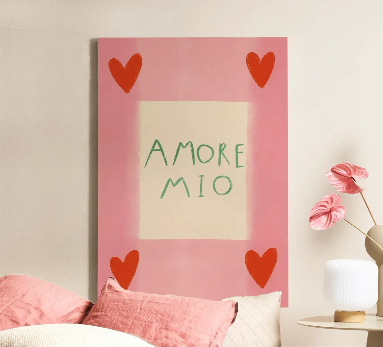 Amore Mio tela con Cornice a cassetta da Attaboy Dsgn