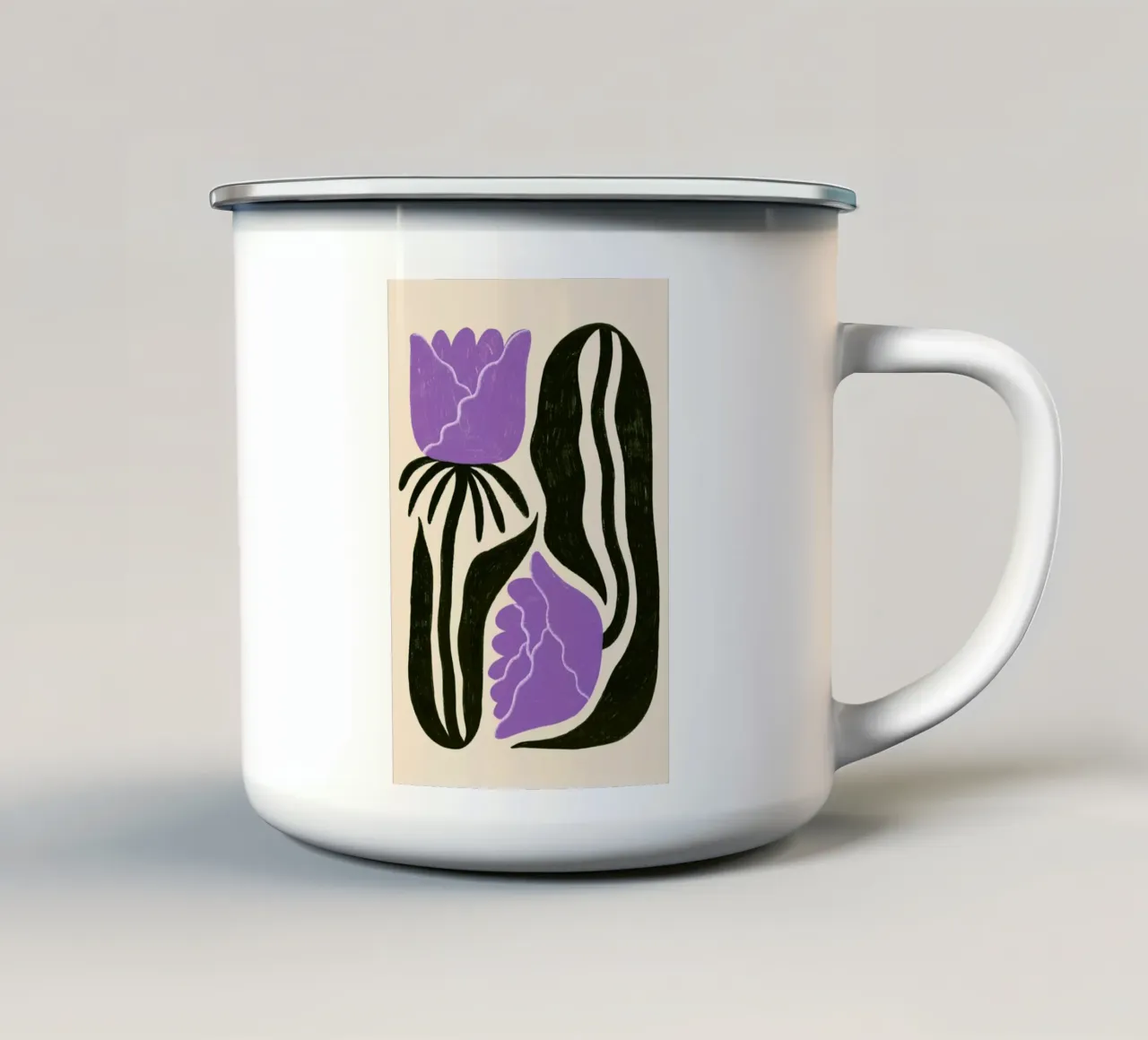 Carnation Combination tazza in smalto da Pure