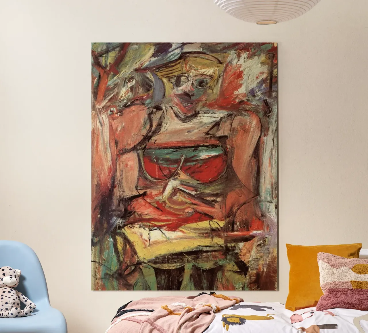 Willem De Kooning Donna Sexy poster con telaio in plastica da Family ARTWORK
