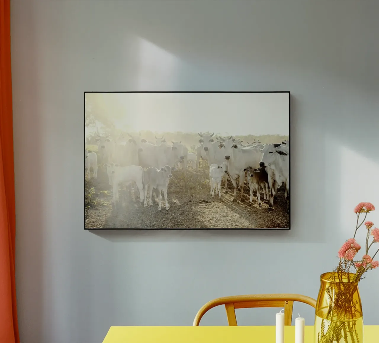 Mucche bianche in fattoria plexiglass da KISSA STUDIO