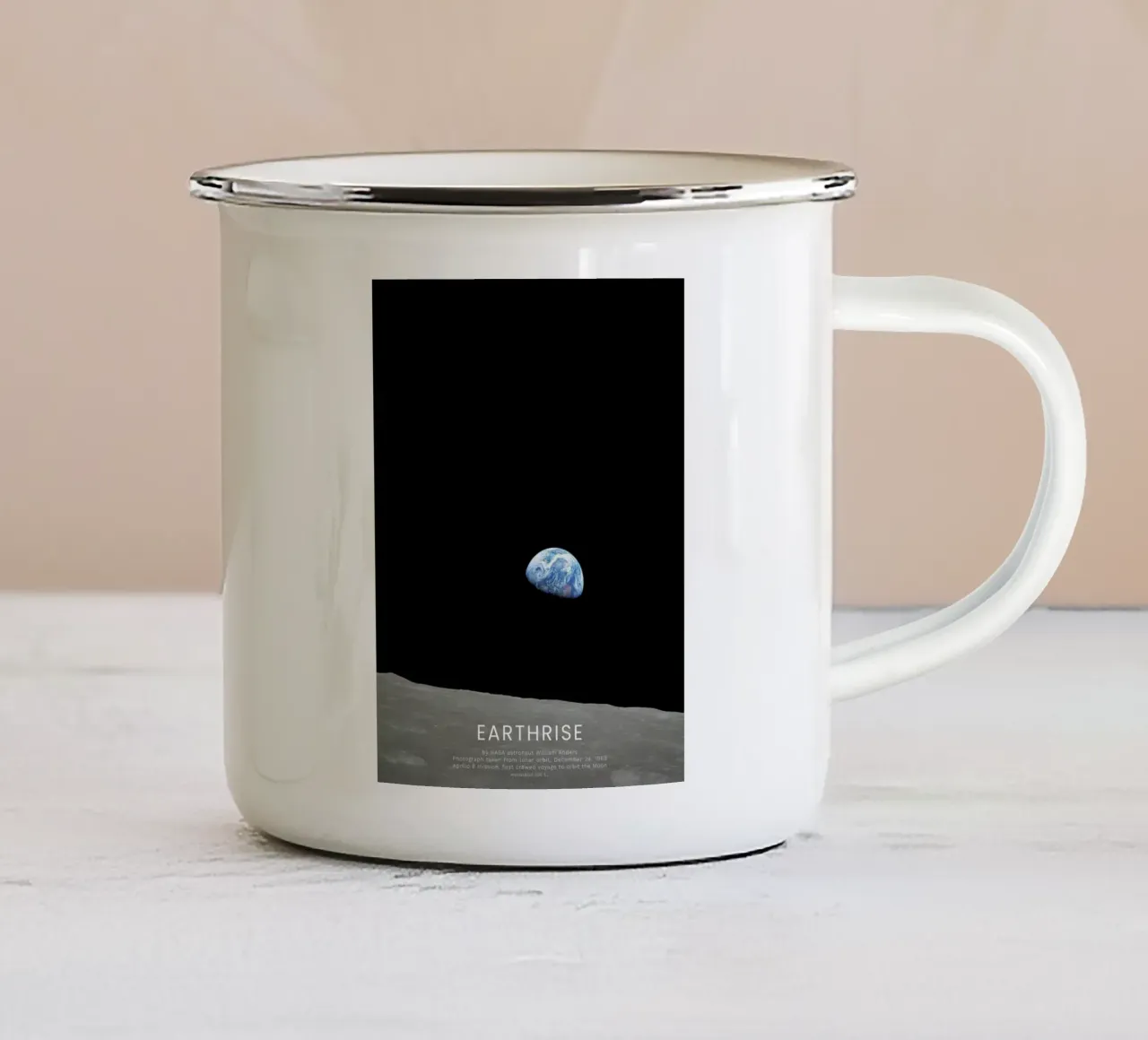 Earthrise - Apollo 8 tazza in smalto da harris shop