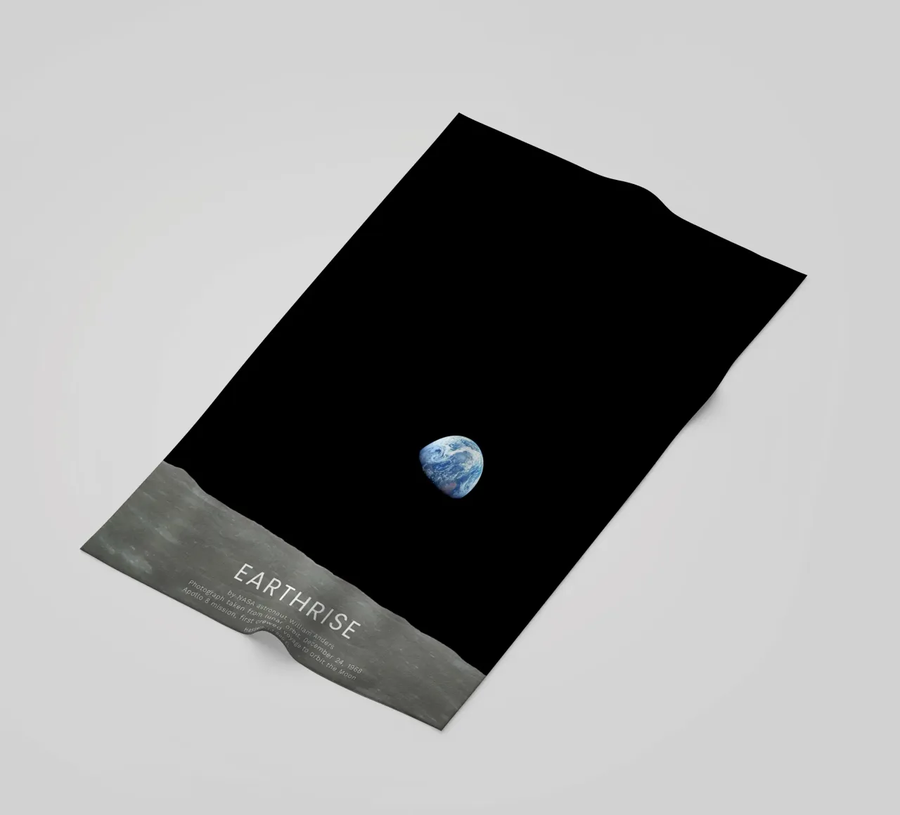 Earthrise - Apollo 8 telo mare da harris shop