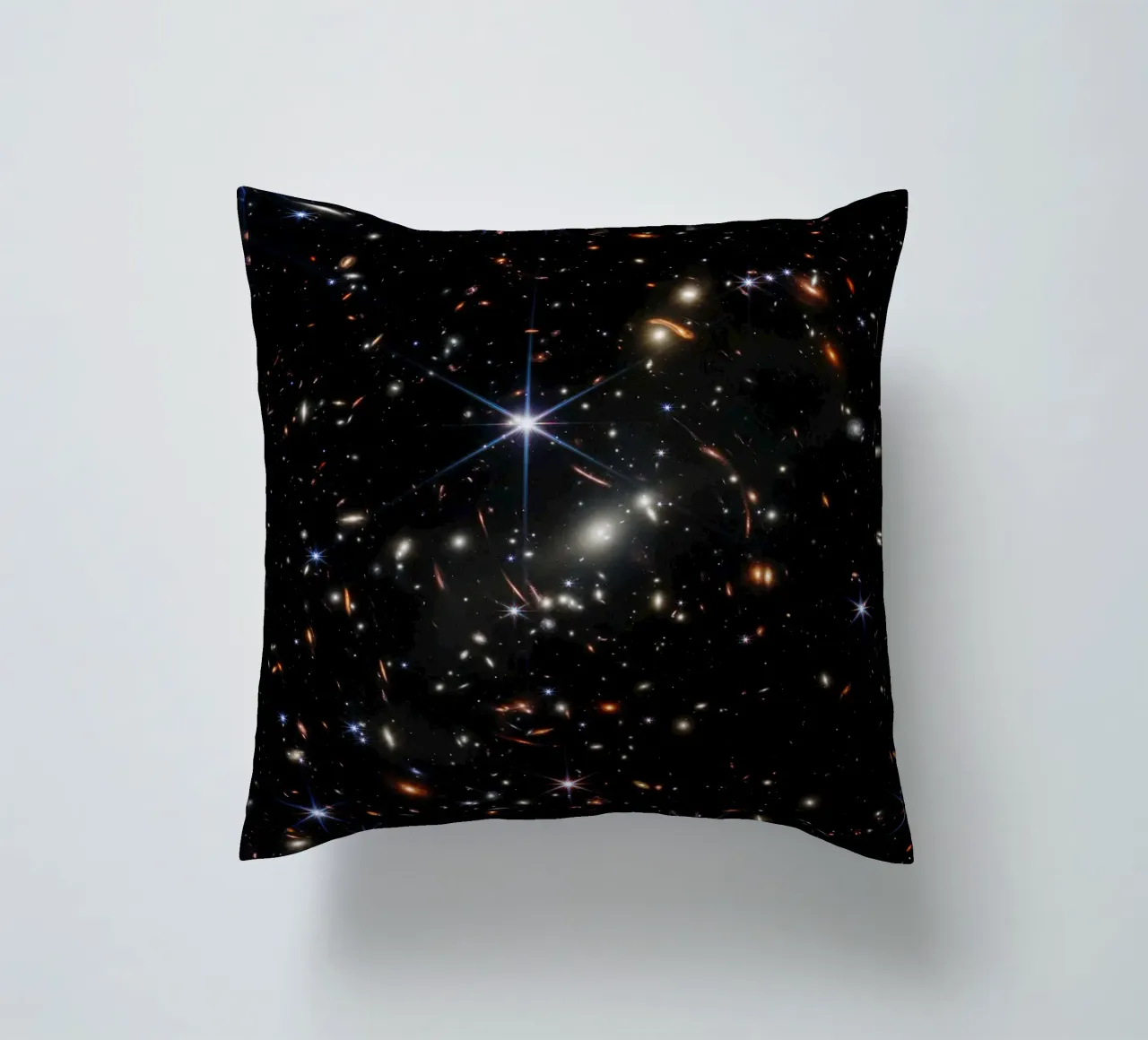 James Webb - First deep field image decorative cushion by harris shop