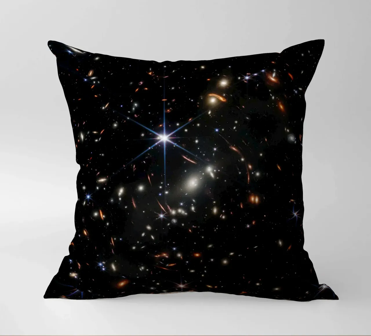 James Webb - First deep field image decorative cushion by harris shop