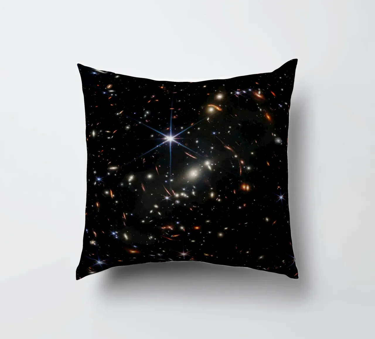 James Webb - First deep field image decorative cushion by harris shop
