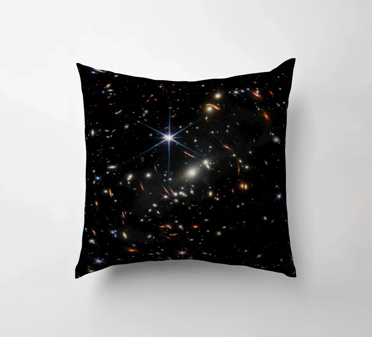 James Webb - First deep field image decorative cushion by harris shop