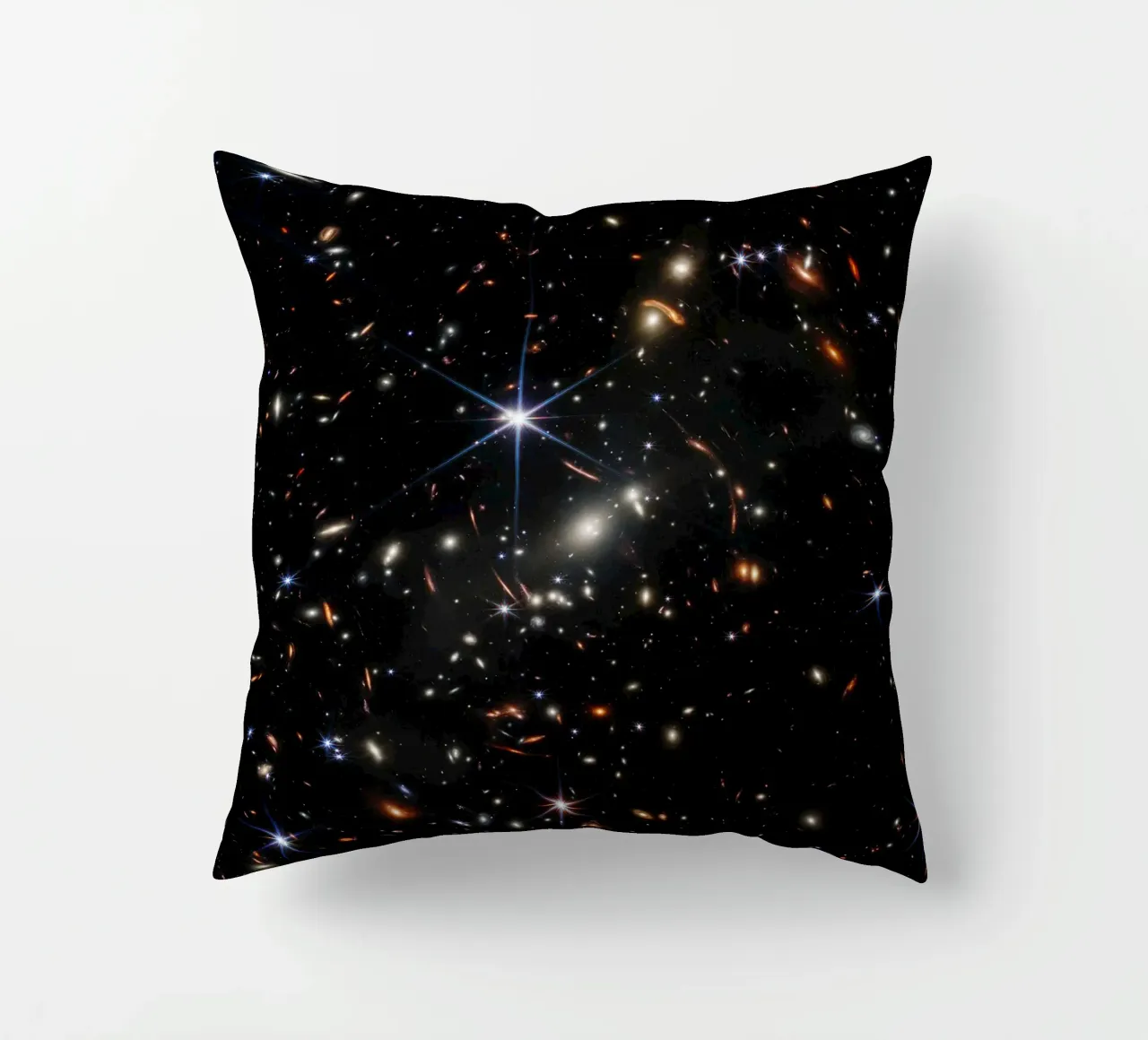 James Webb - First deep field image decorative cushion by harris shop