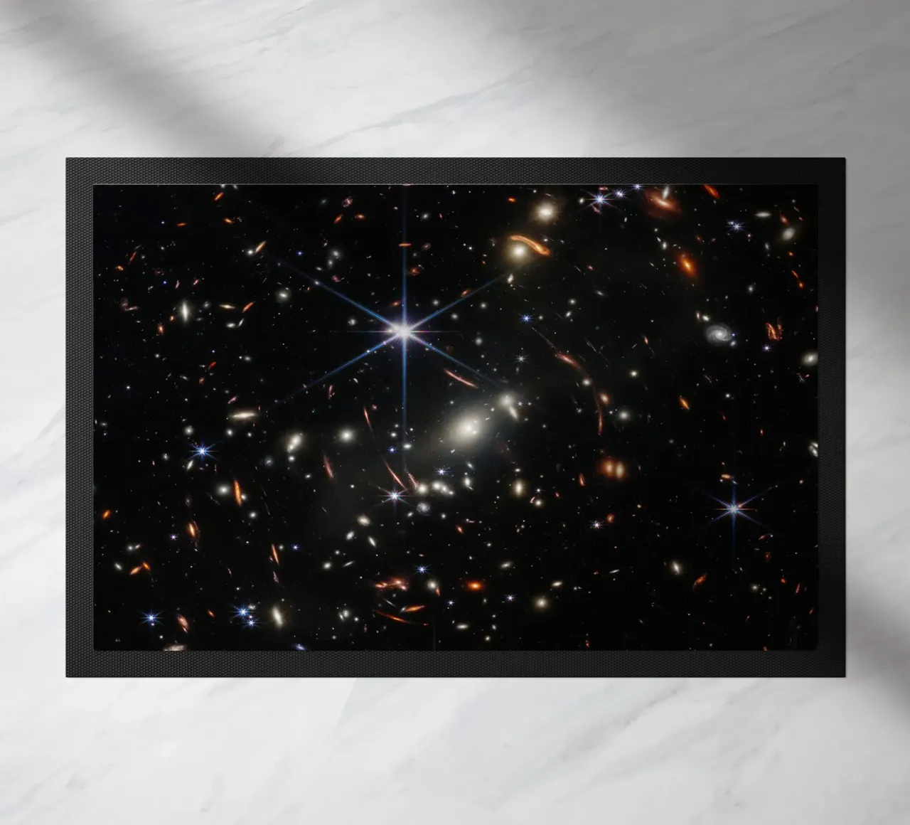 James Webb - First deep field image doormat by harris shop