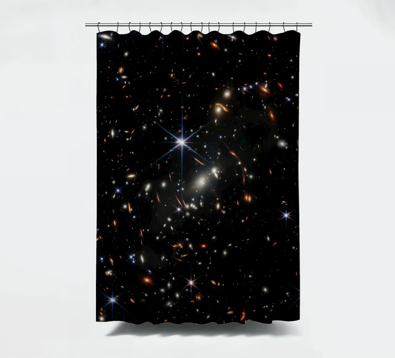 James Webb - First deep field image shower curtain by harris shop