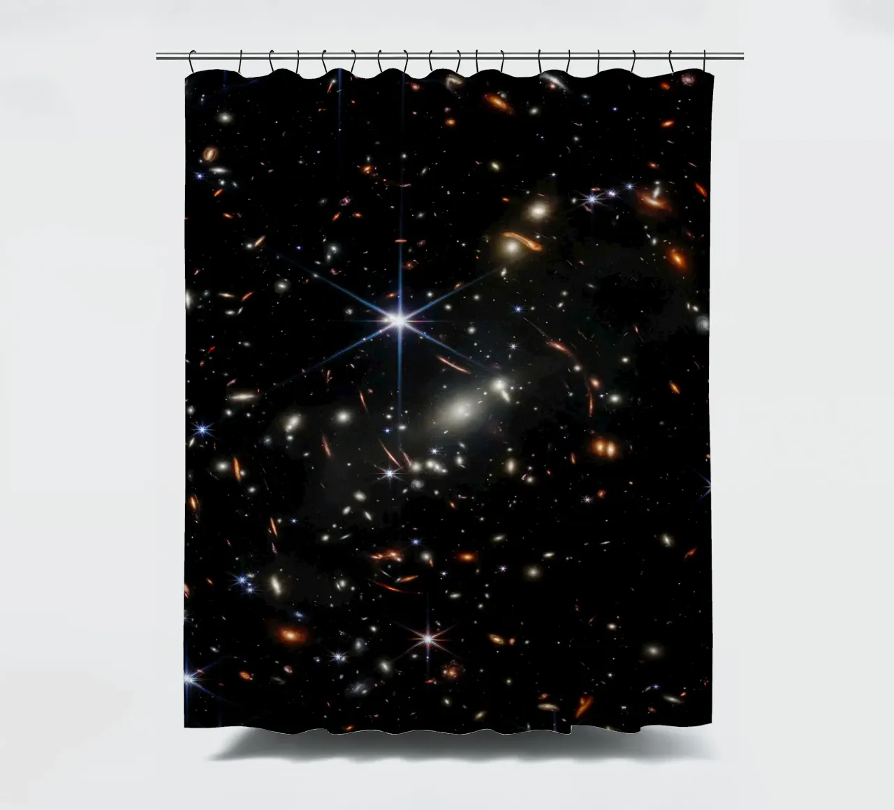 James Webb - First deep field image shower curtain by harris shop