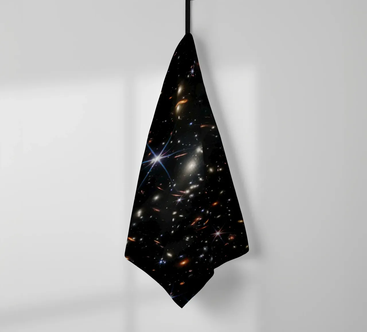 James Webb - First deep field image tea towel by harris shop