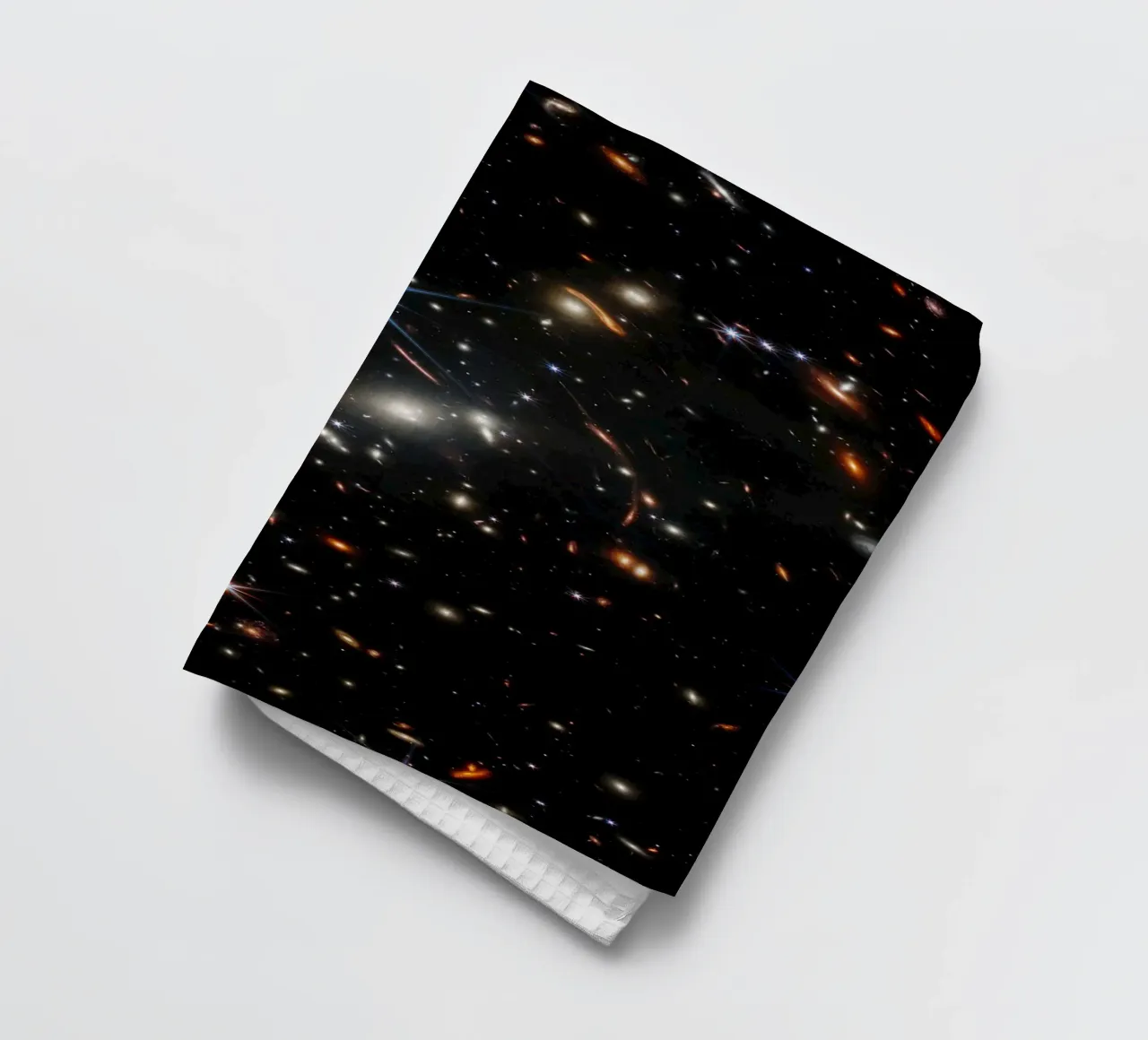 James Webb - First deep field image tea towel by harris shop