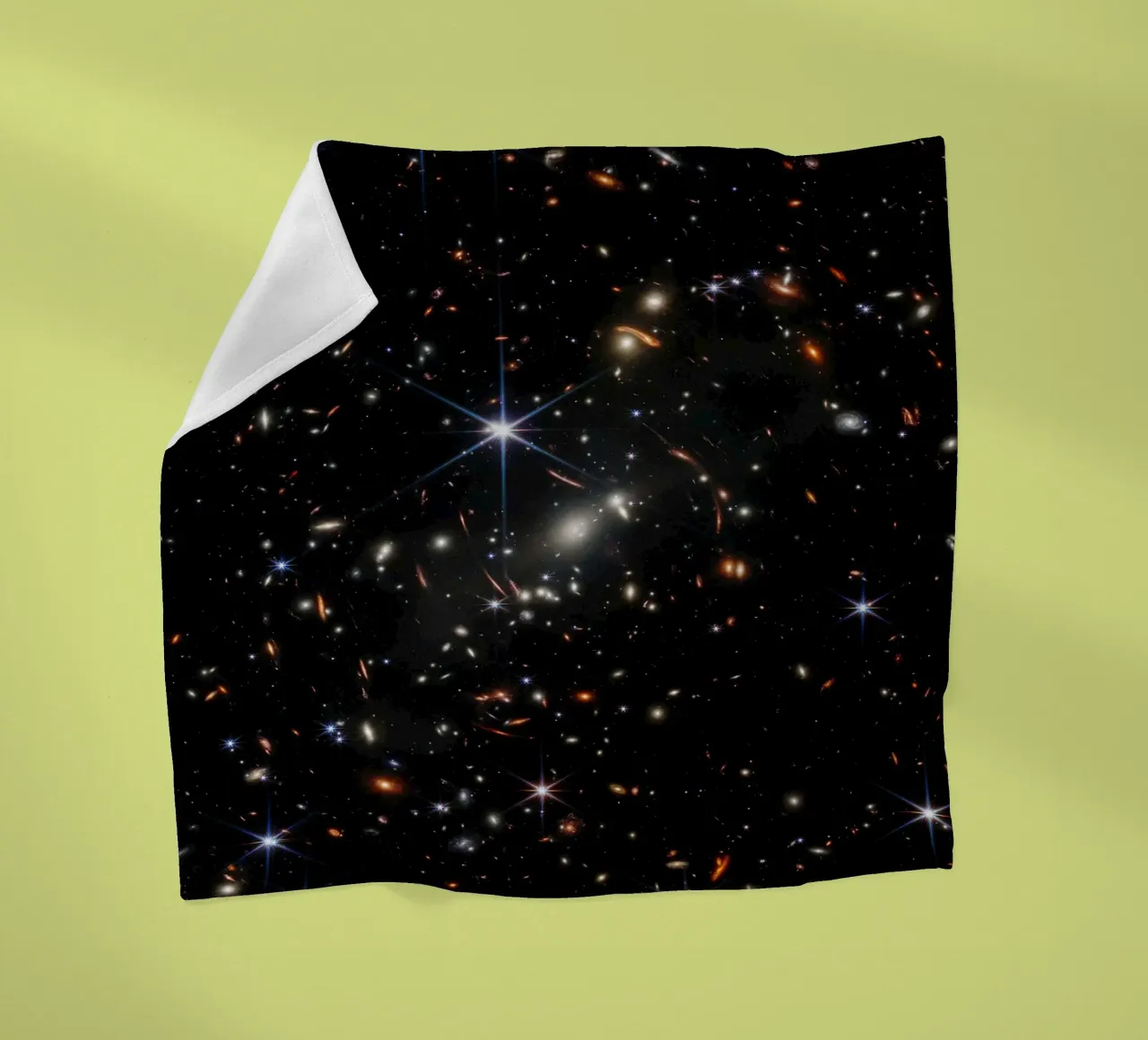 James Webb - First deep field image fleece blanket by harris shop