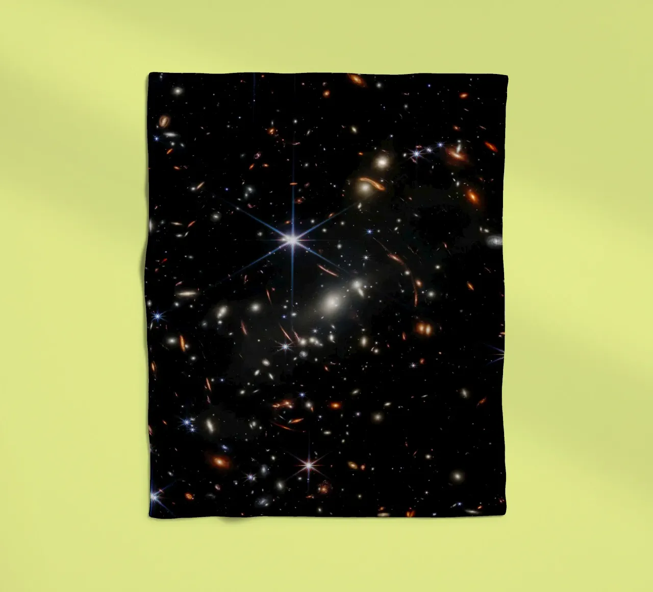 James Webb - First deep field image fleece blanket by harris shop