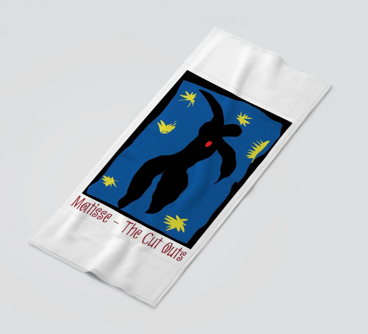 sagoma di una persona che salta telo mare da sazkia art