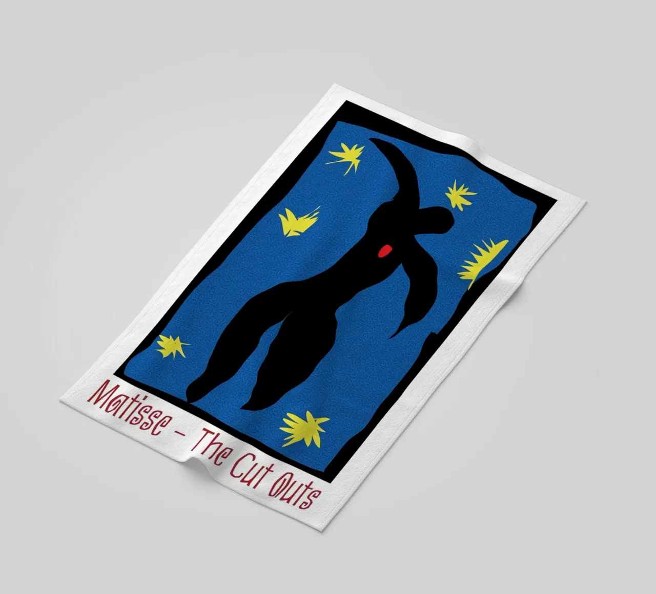 sagoma di una persona che salta telo mare da sazkia art