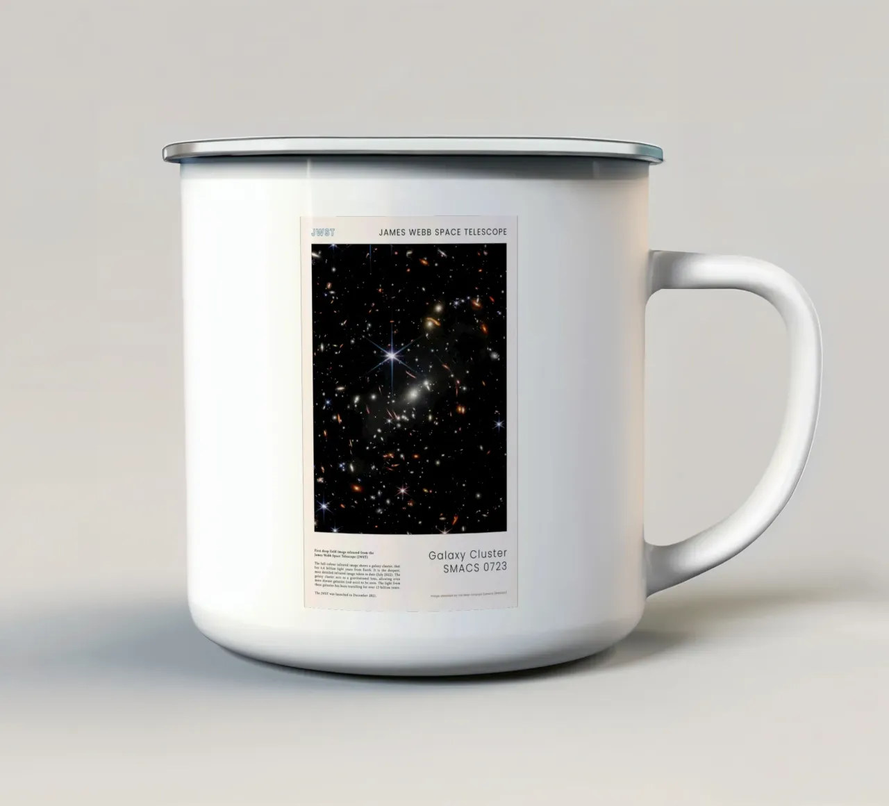 JWST - Ammasso di galassie SMACS 0723 tazza in smalto da harris shop