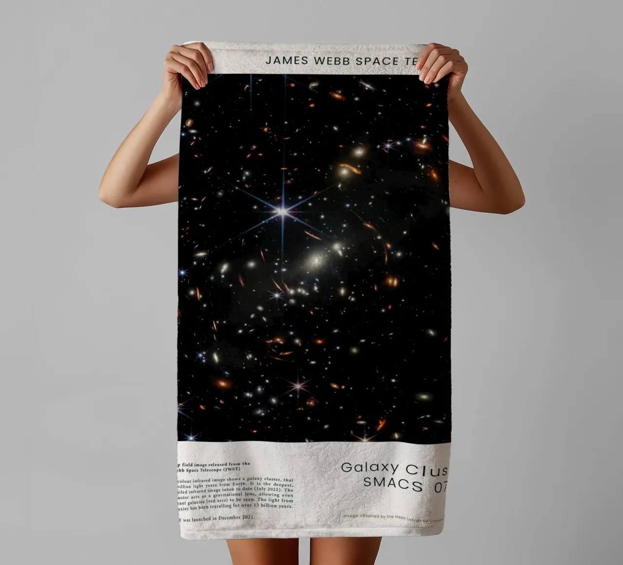JWST - Galaxy cluster SMACS 0723 towel by harris shop
