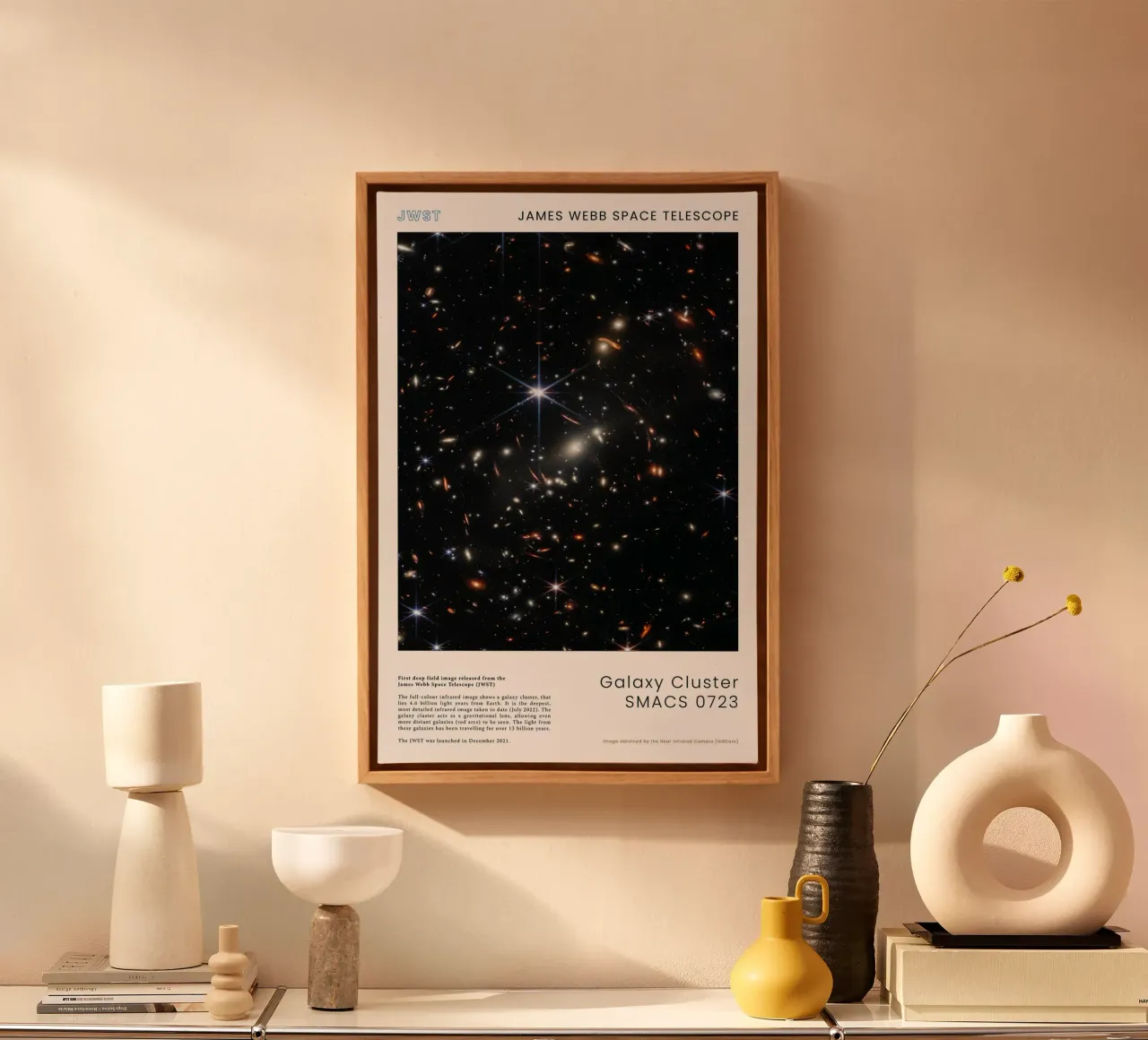 JWST - Galaxy cluster SMACS 0723 canvas with Floater frame by harris shop
