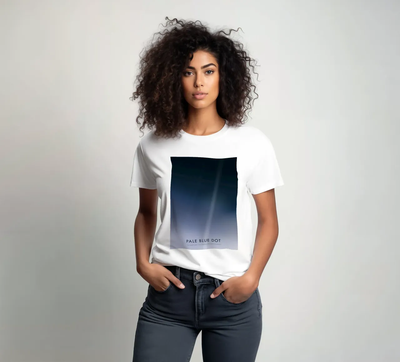 Blassblauer Fleck T-Shirt von harris shop