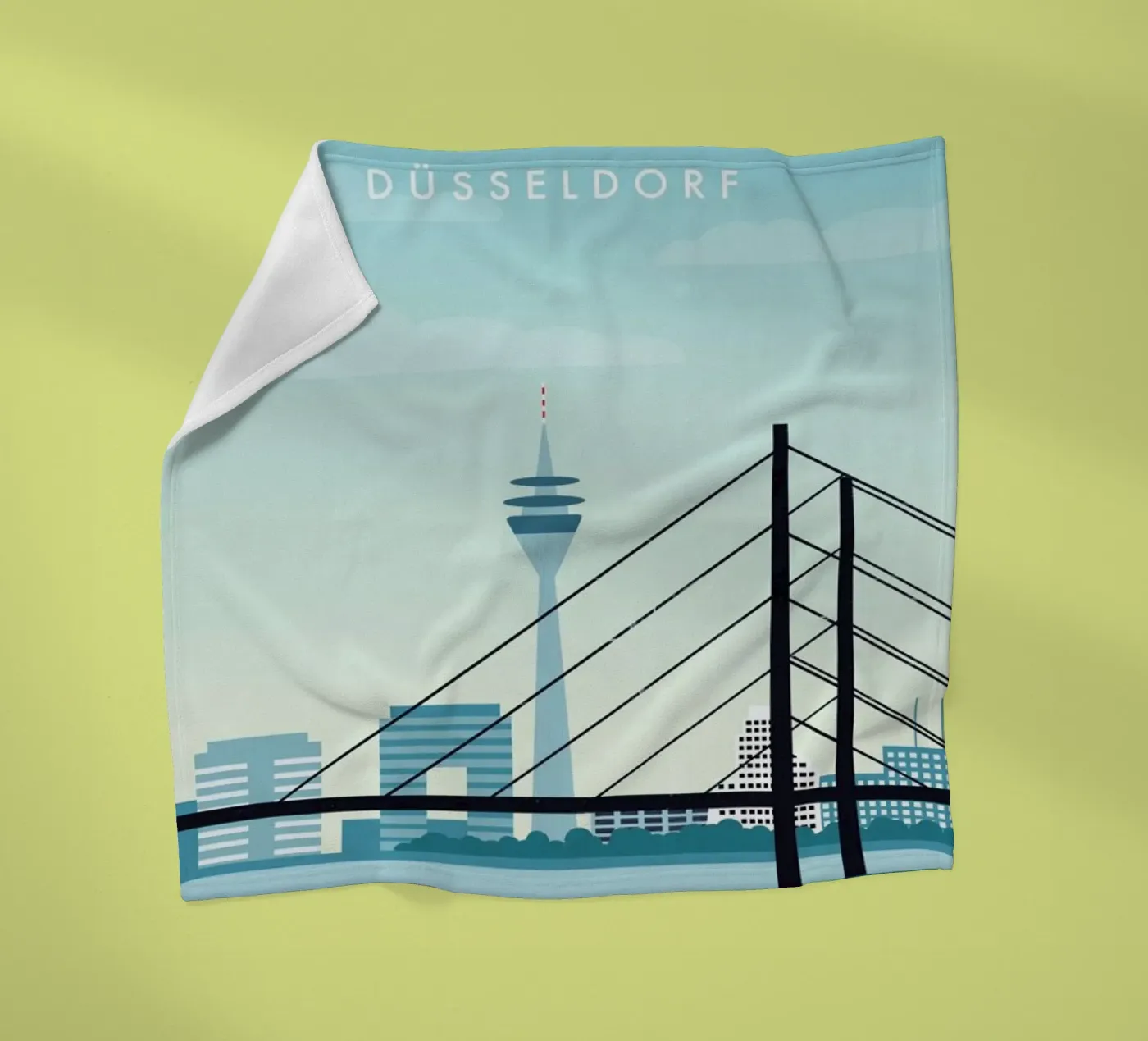 Düsseldorf Fleecedecke von Katinka Reinke