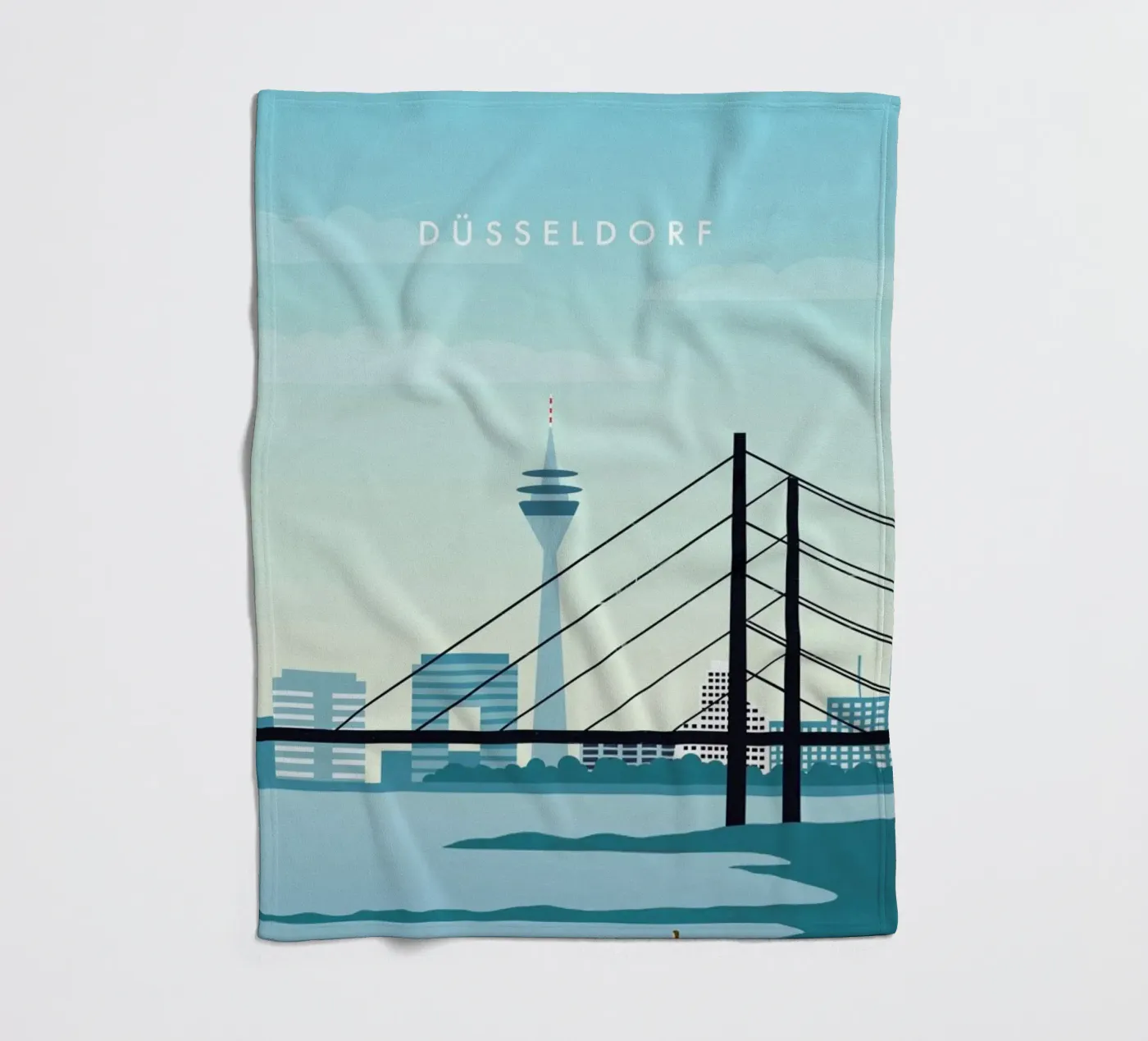 Düsseldorf Fleecedecke von Katinka Reinke