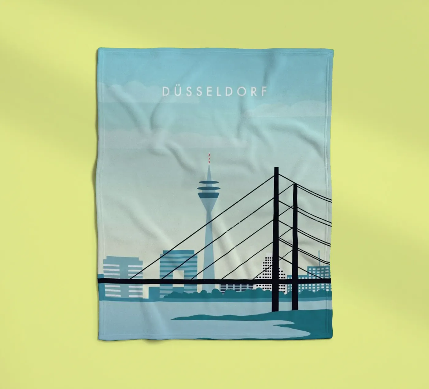 Düsseldorf Fleecedecke von Katinka Reinke