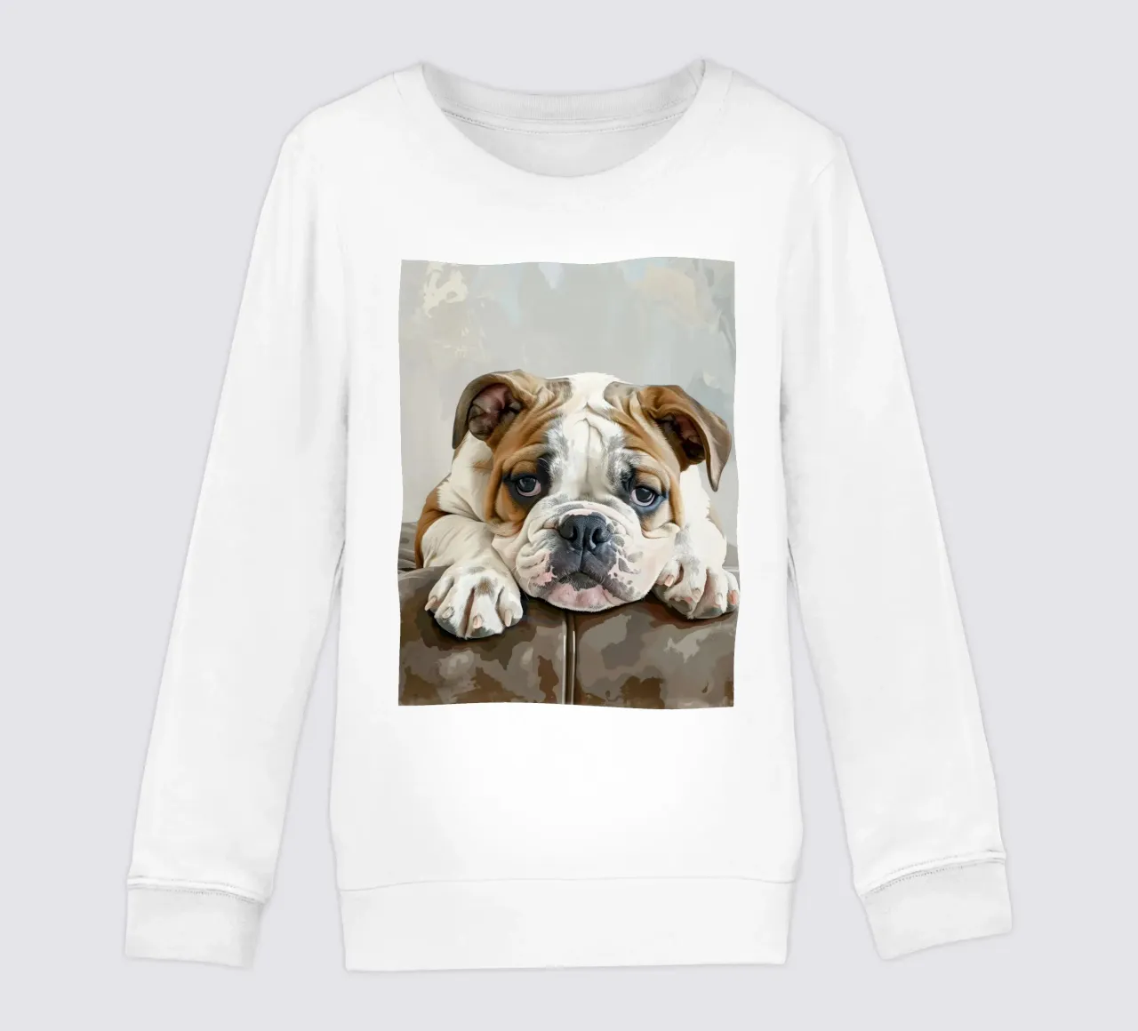 Il Bulldog riposa comodamente felpa bambino da DesignDoodle