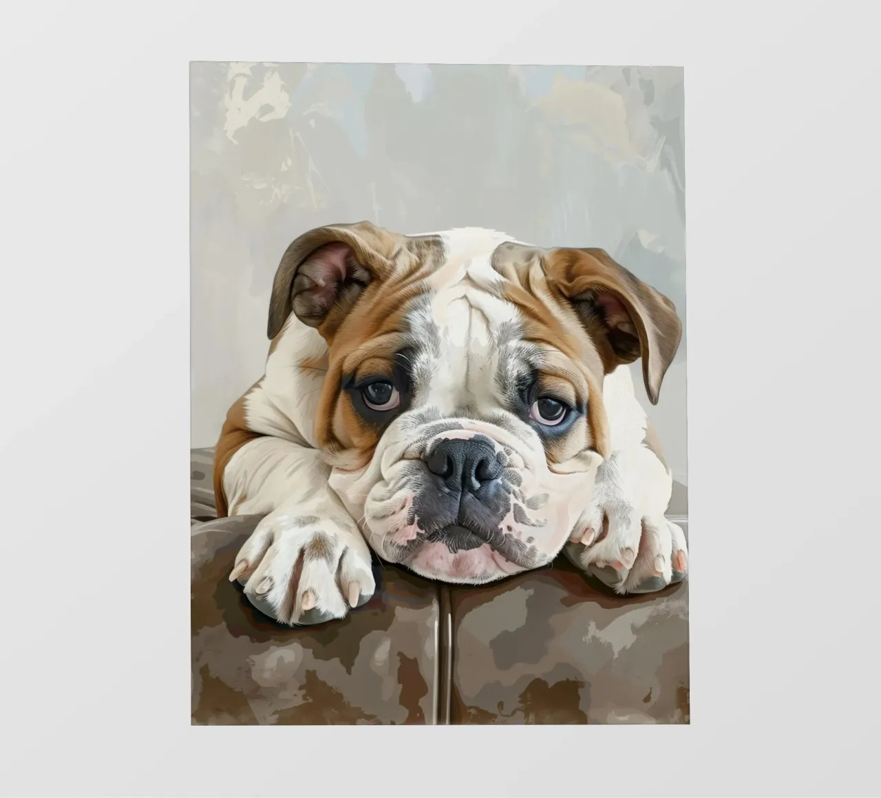 Il Bulldog riposa comodamente pellicola backlit da DesignDoodle