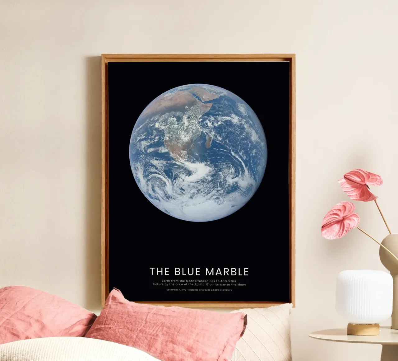 De Blauwe Knikker canvas met Baklijst van harris shop