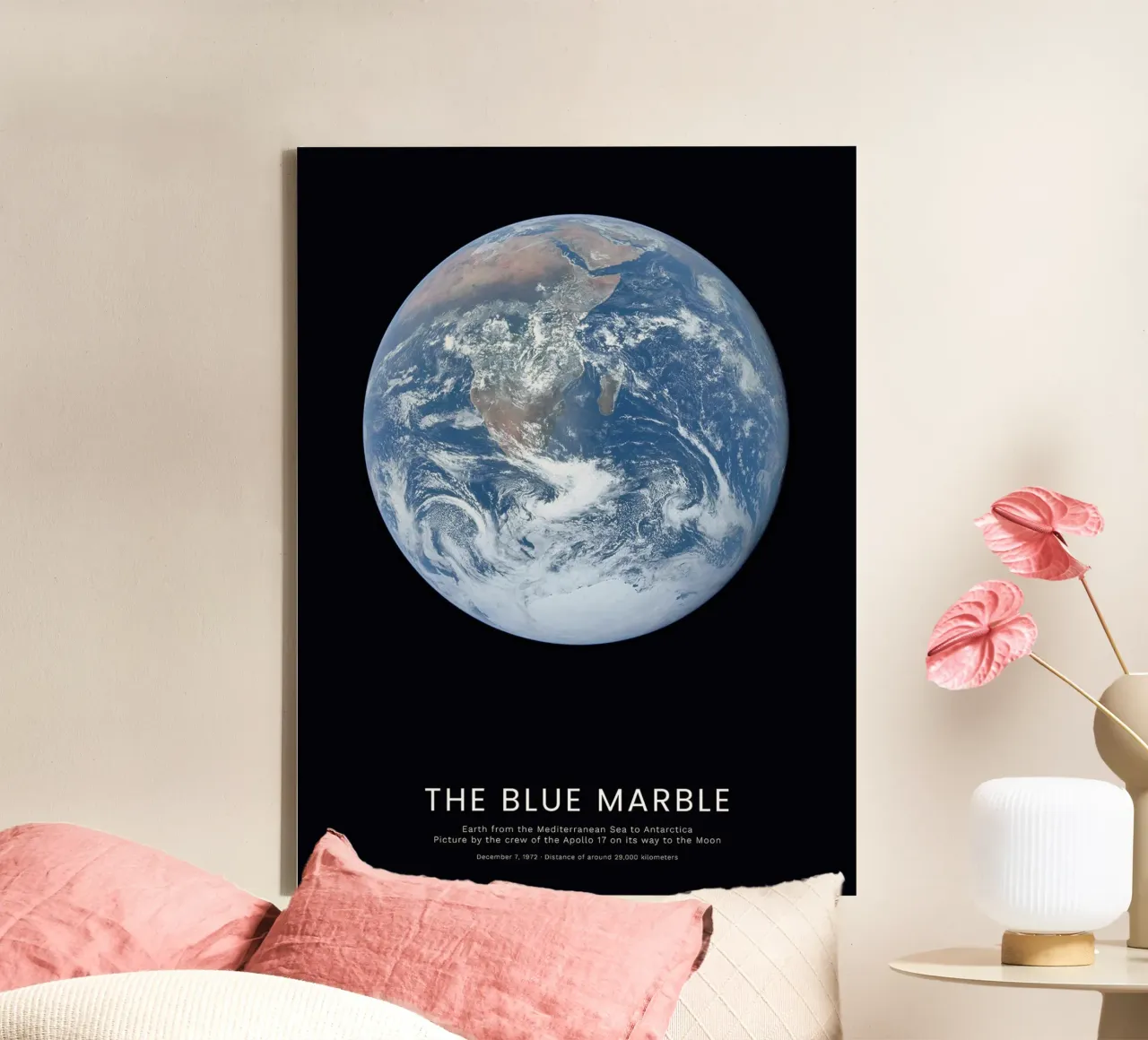 De Blauwe Knikker canvas met Baklijst van harris shop