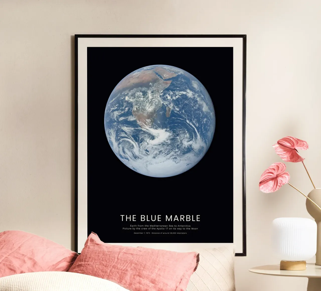 Il Marmo Blu poster con telaio in alluminio da harris shop
