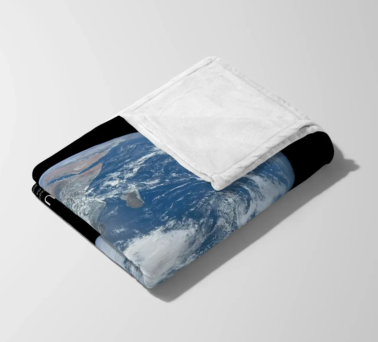 The Blue Marble fleece blanket by harris shop