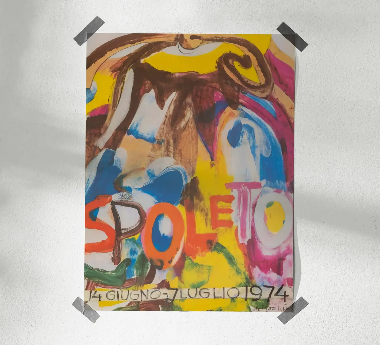 Willem De Kooning 1974 poster con telaio in alluminio da Family ARTWORK