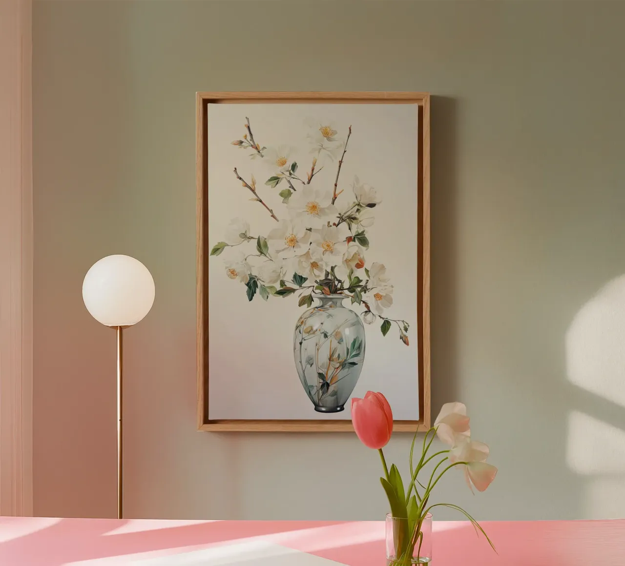 Muurkunst van Imagine canvas met Baklijst van Imagine
