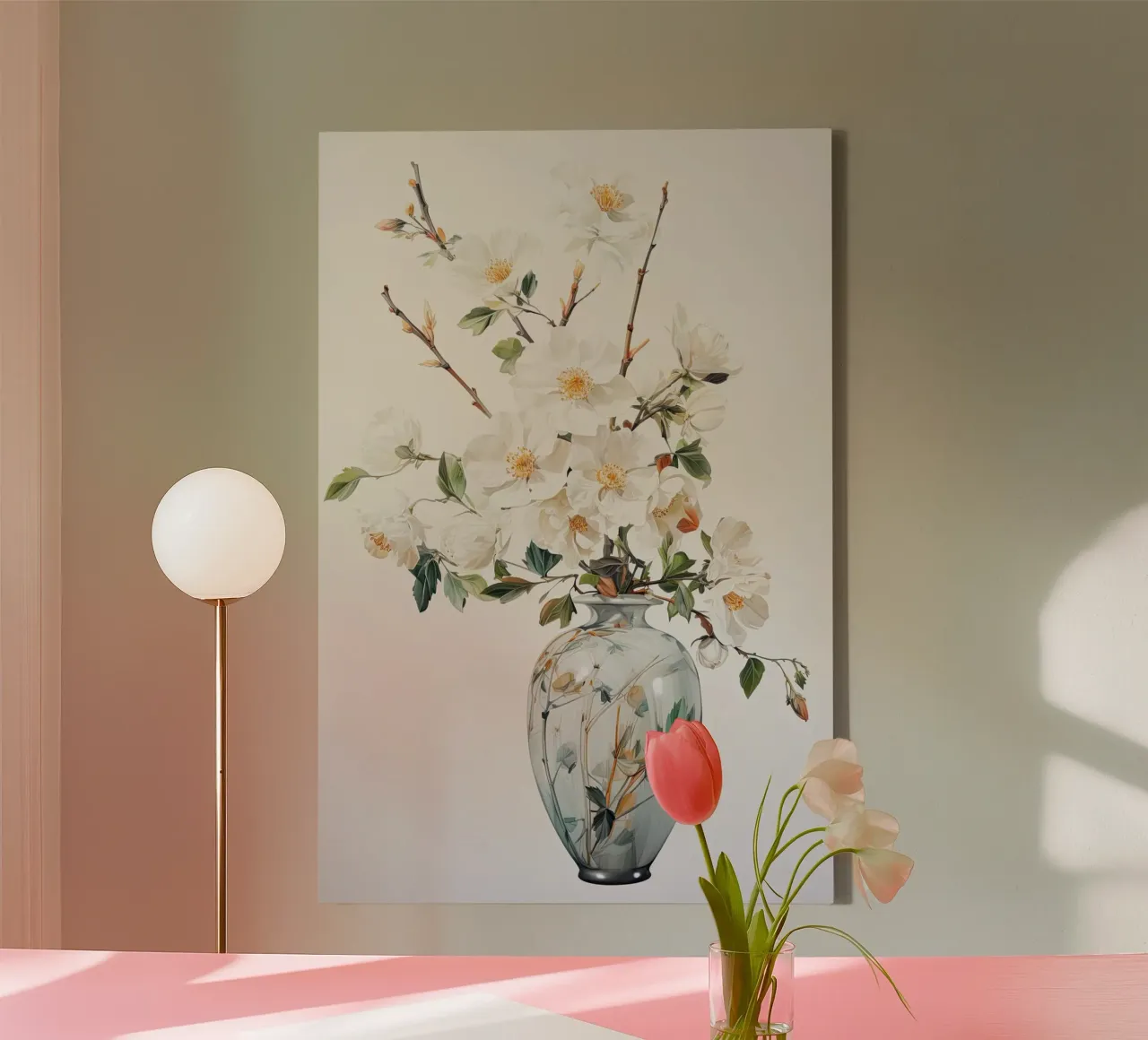 Muurkunst van Imagine canvas met Baklijst van Imagine