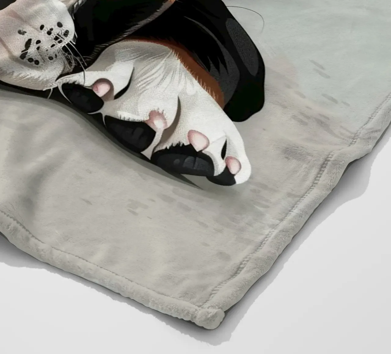 A Bulldog Puppy Resting with Soft Eyes and a Calm Expression fleece blanket by DesignDoodle
