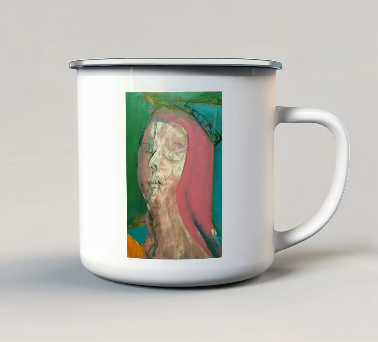 Willem De Kooning Donna Biara tazza in smalto da Family ARTWORK